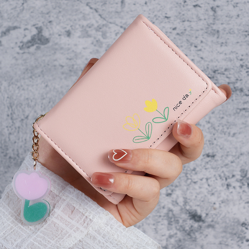 三つ折り 財布 花咲きポケット三つ折り財布