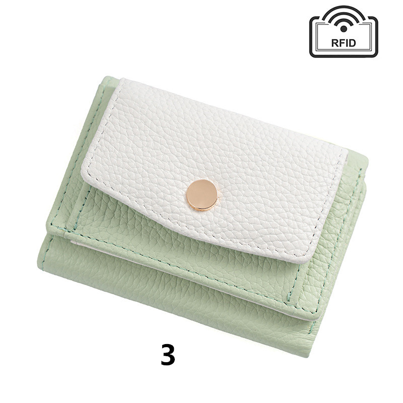 三つ折り 財布 コンパクト三つ折り財布 本革牛革 小さい財布 男女兼用