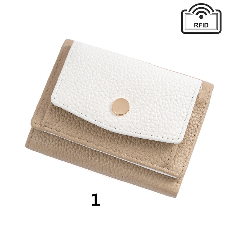 三つ折り 財布 コンパクト三つ折り財布 本革牛革 小さい財布 男女兼用