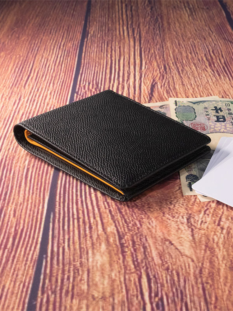 三つ折り 財布 上質バイカラー三つ折り財布