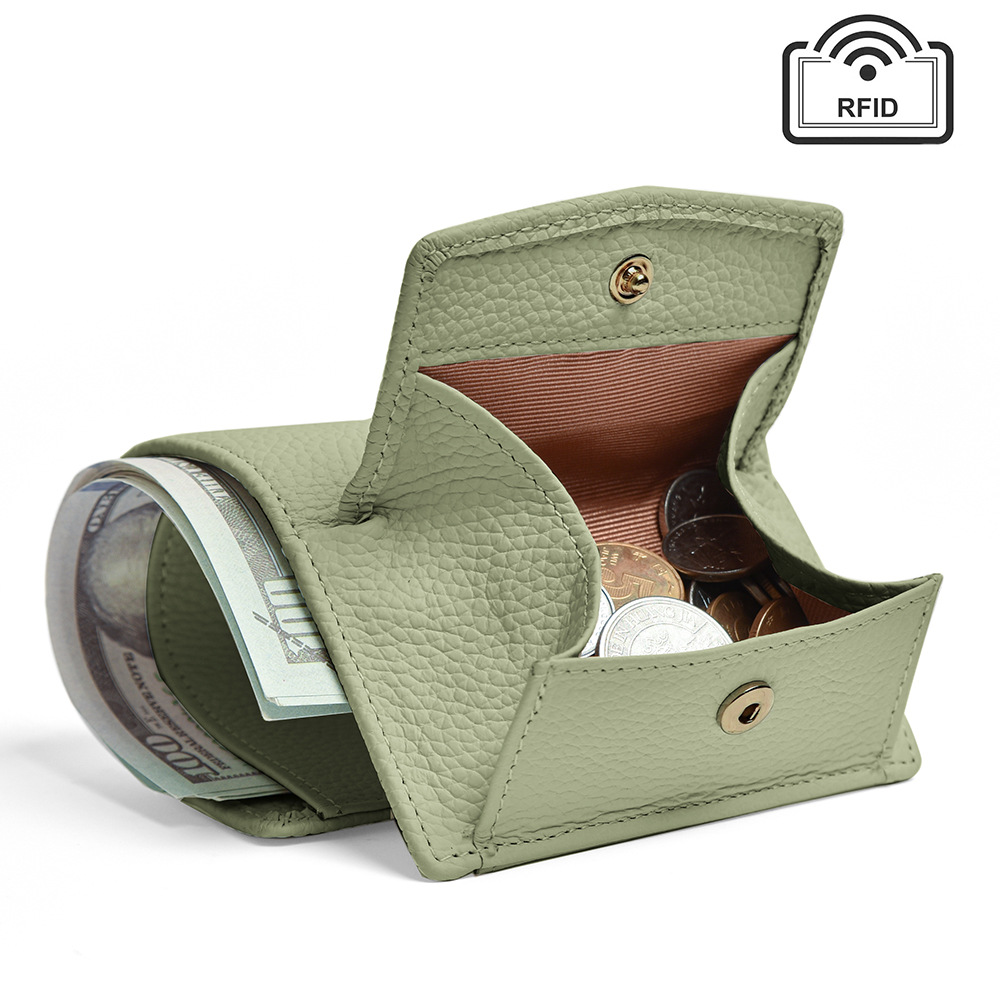 三つ折り 財布 コンパクト三つ折り財布 本革牛革 小さい財布 男女兼用