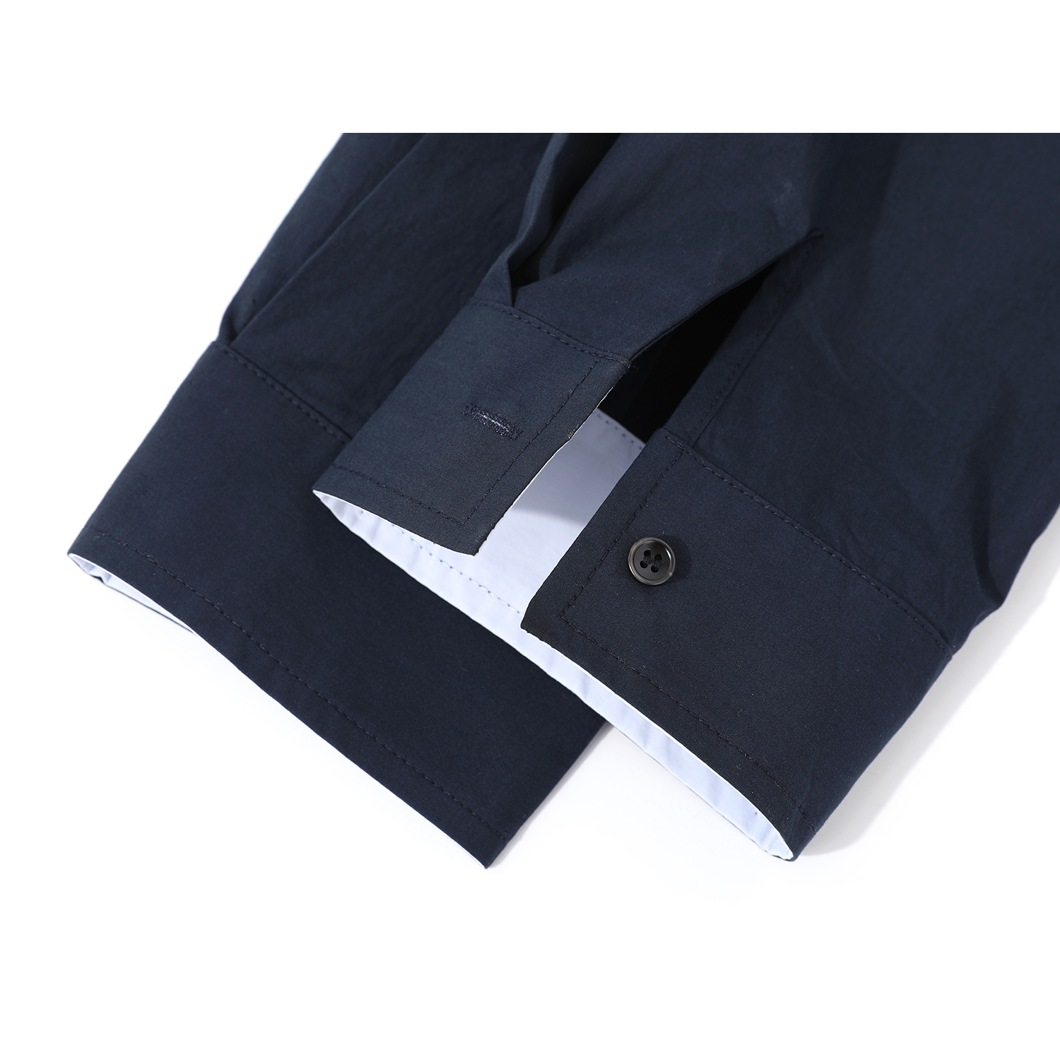 モード系 配色切替 スキッパーシャツ｜バイカラーデザイン 長袖シャツ レディース モード 通勤 オフィス