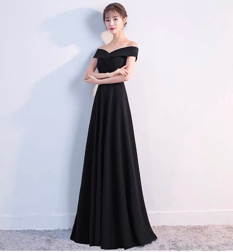 モード系ファッション 【S〜XXL対応】上品オフショルダー美シルエット ロングドレス