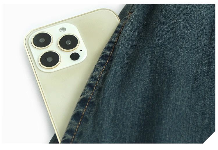 モード系ファッション【体型カバーも叶う】デニム風フリルワイドパンツ《スカート見え／裾フリル付き》
