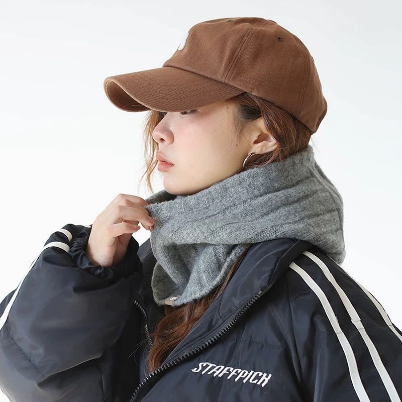 モード系ファッション【ユニセックス対応】ウール混ニットバラクラバフード｜顔まわりを包むミニマルデザインフードマフラー