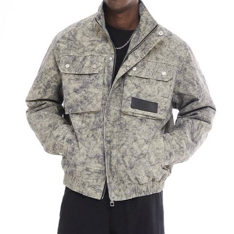 モード系ファッション【ユニセックス対応】ウォッシュ加工コットンジャケット｜一枚でこなれた印象に仕上がるライトアウター