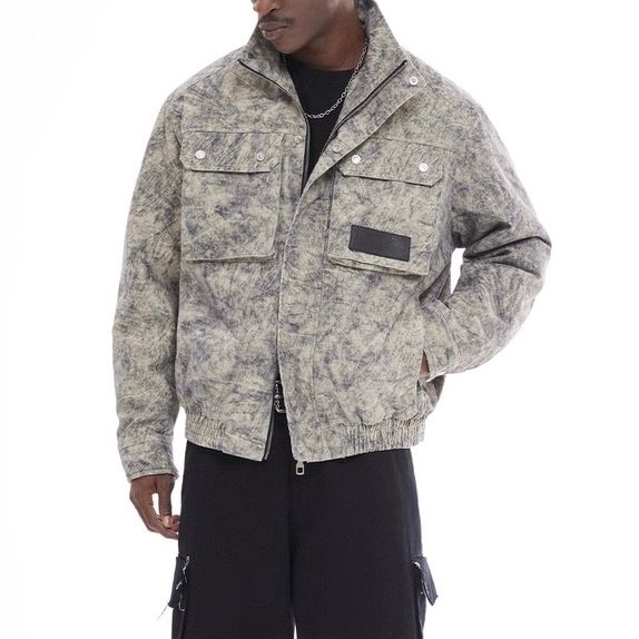 モード系ファッション【ユニセックス対応】ウォッシュ加工コットンジャケット｜一枚でこなれた印象に仕上がるライトアウター