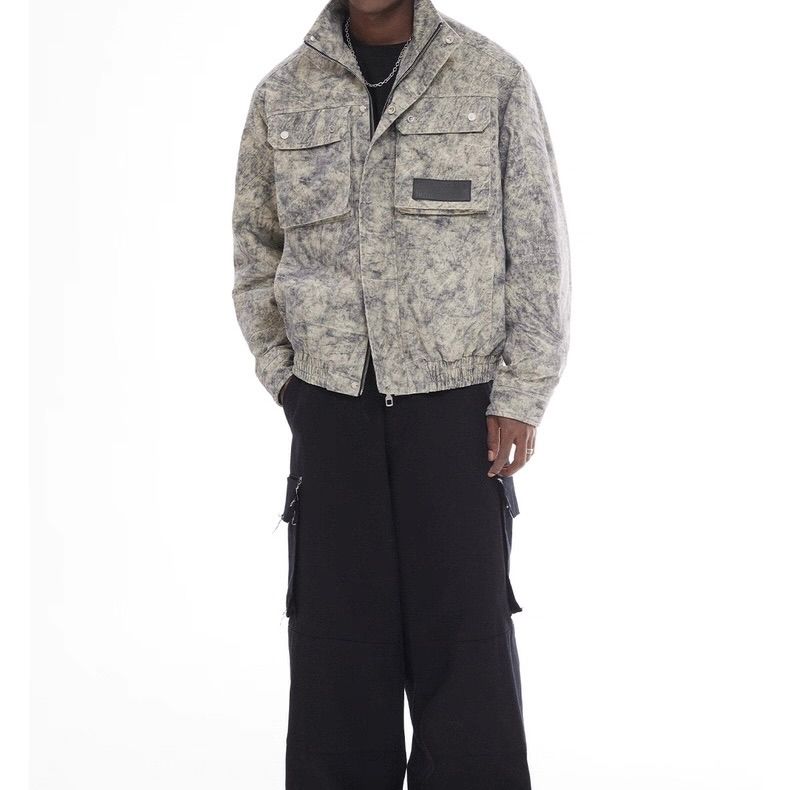 モード系ファッション【ユニセックス対応】ウォッシュ加工コットンジャケット｜一枚でこなれた印象に仕上がるライトアウター