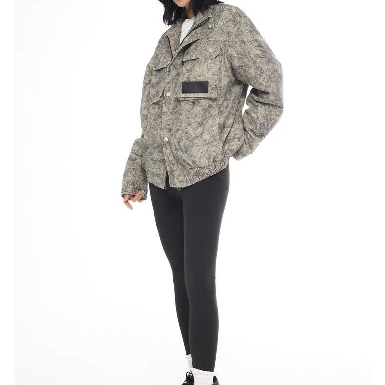 モード系ファッション【ユニセックス対応】ウォッシュ加工コットンジャケット｜一枚でこなれた印象に仕上がるライトアウター