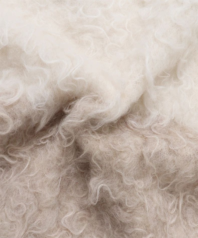 モード系ファッション【極上の存在感】Vネック シャギーヤーン ニットカーディガン（ゆったりサイズ）