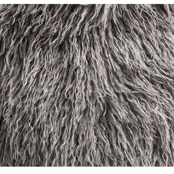 モード系ファッション【大容量×ふわモード】フェイクファーショルダーバッグ（グレー）