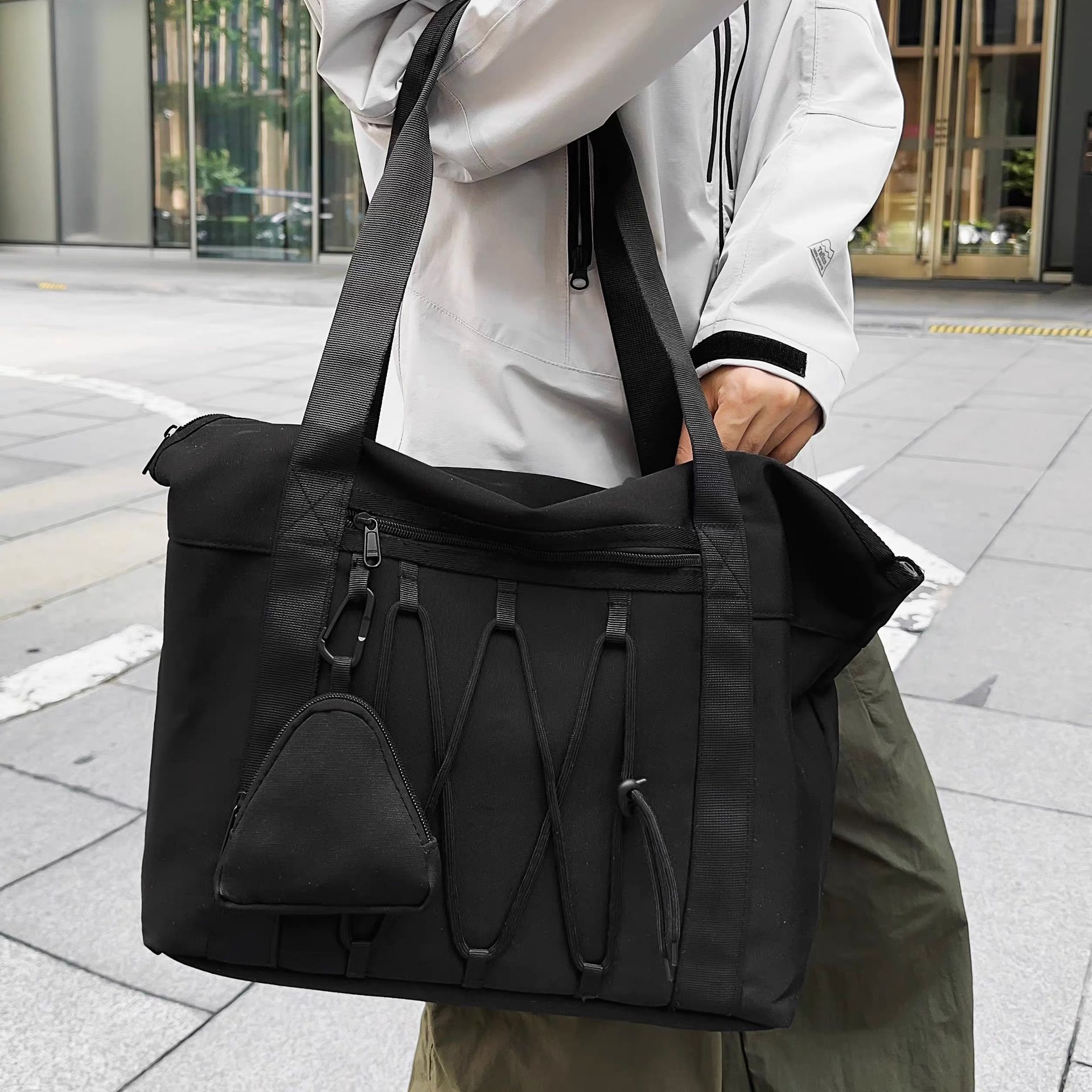 モード系 【防水素材×大容量】ユニセックス多収納アウトドアトートバッグ（全6色）