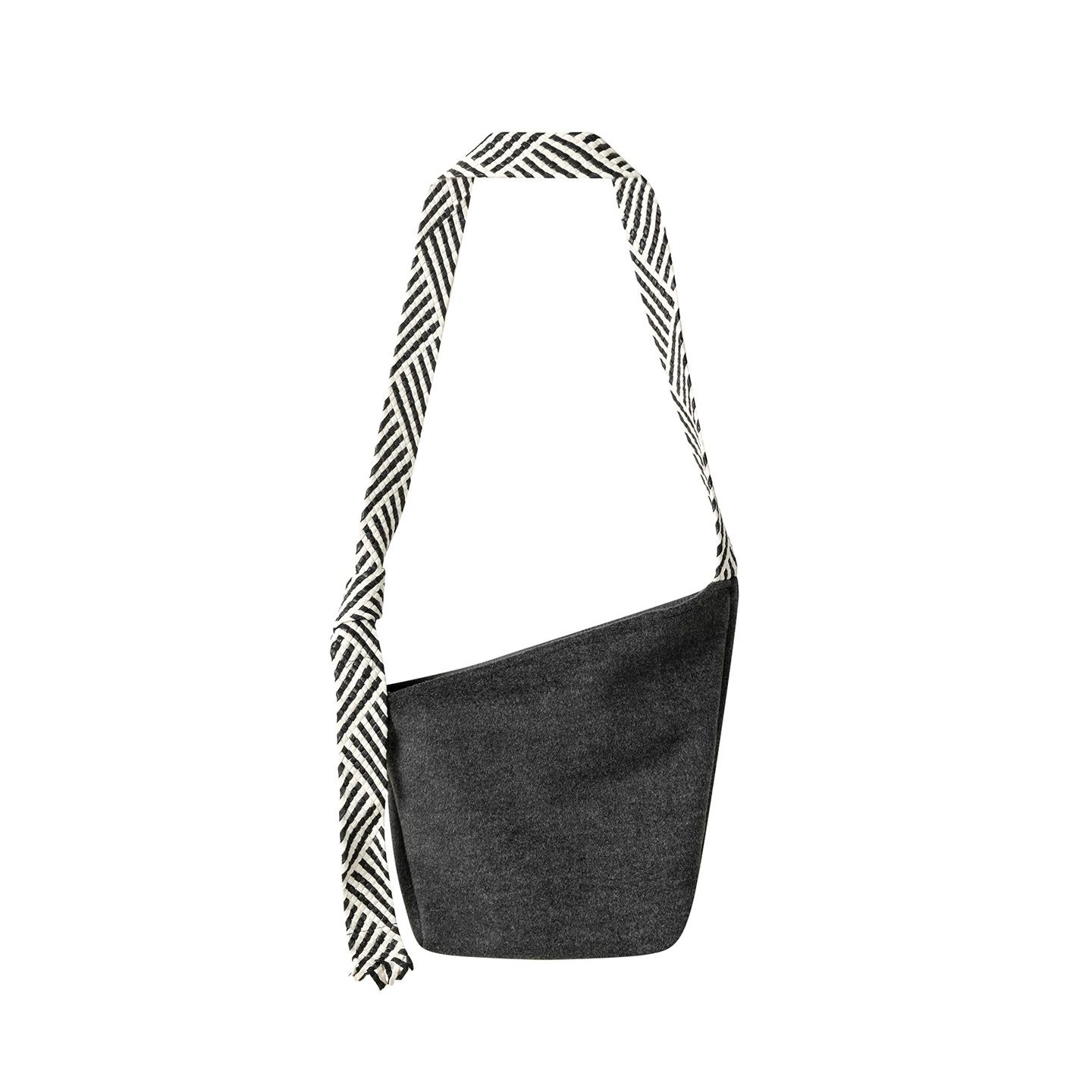 モード系 【S〜L展開】ウールライク ミドル丈ダブルアウター＋ショルダーバッグセット