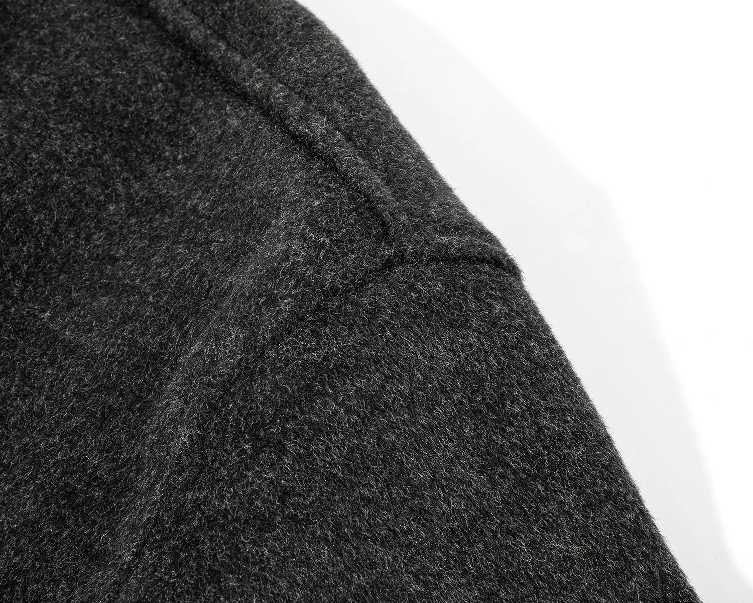 モード系 【S〜L展開】ウールライク ミドル丈ダブルアウター＋ショルダーバッグセット