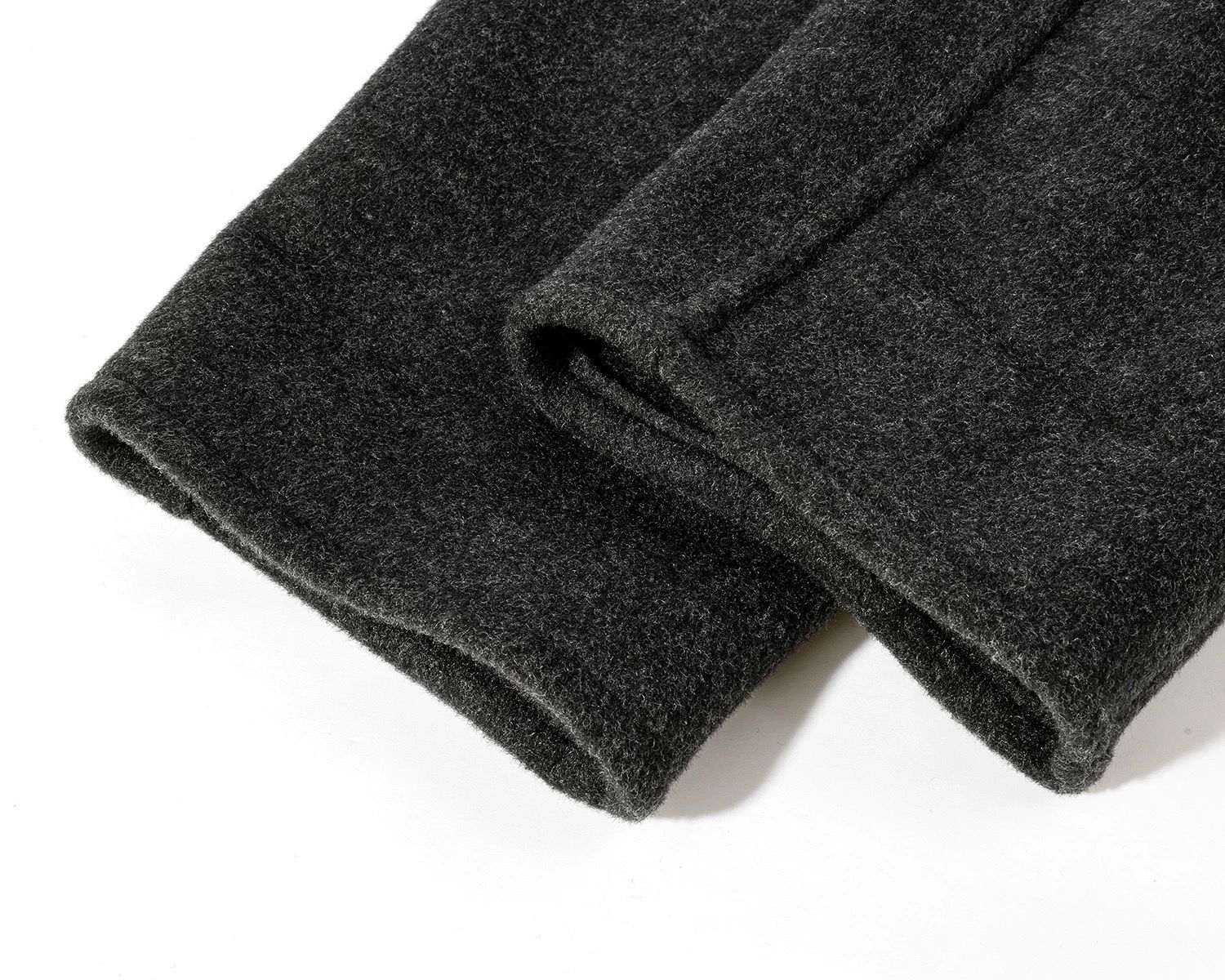 モード系 【S〜L展開】ウールライク ミドル丈ダブルアウター＋ショルダーバッグセット