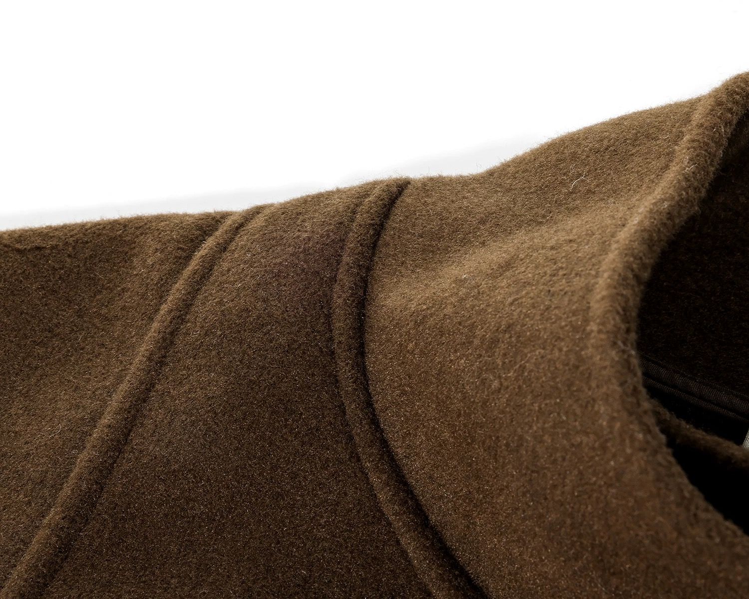 モード系 【S〜L展開】ウールライク ミドル丈ダブルアウター＋ショルダーバッグセット