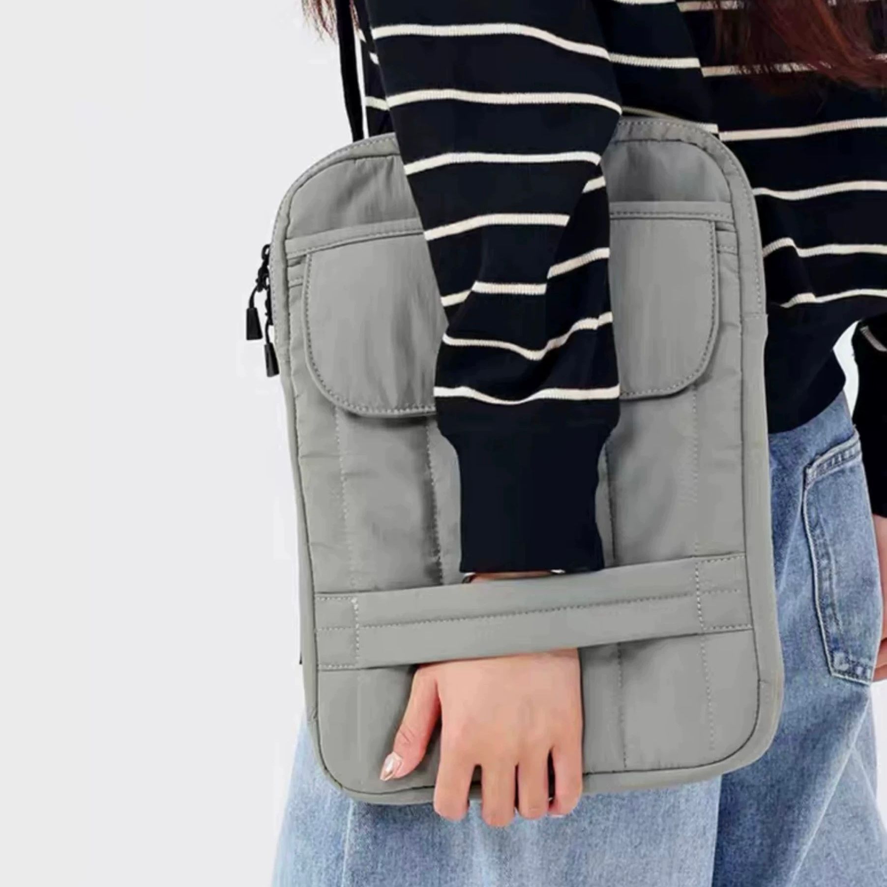 モード系 【PC対応】キルティングデザイン 2WAYショルダートートバッグ