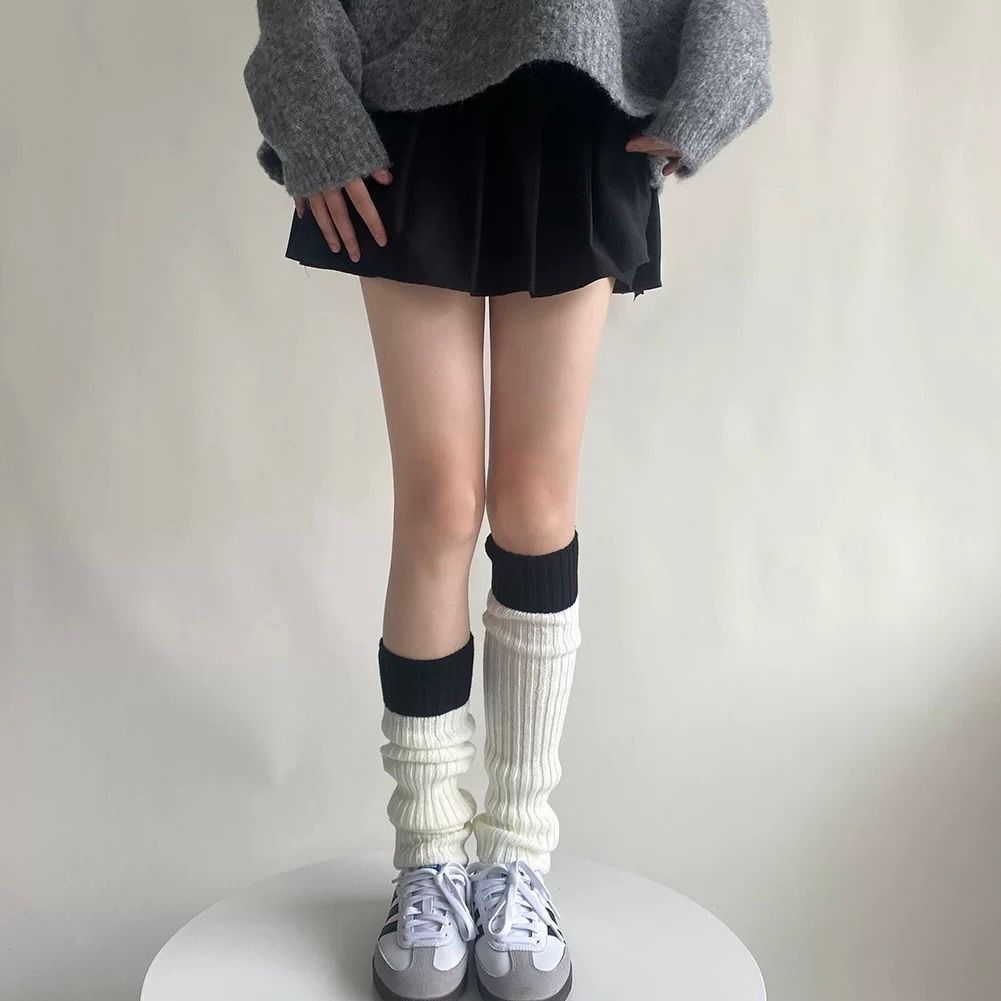 【1点無料】配色リブレッグウォーマーソックス｜お得なまとめ買いセット