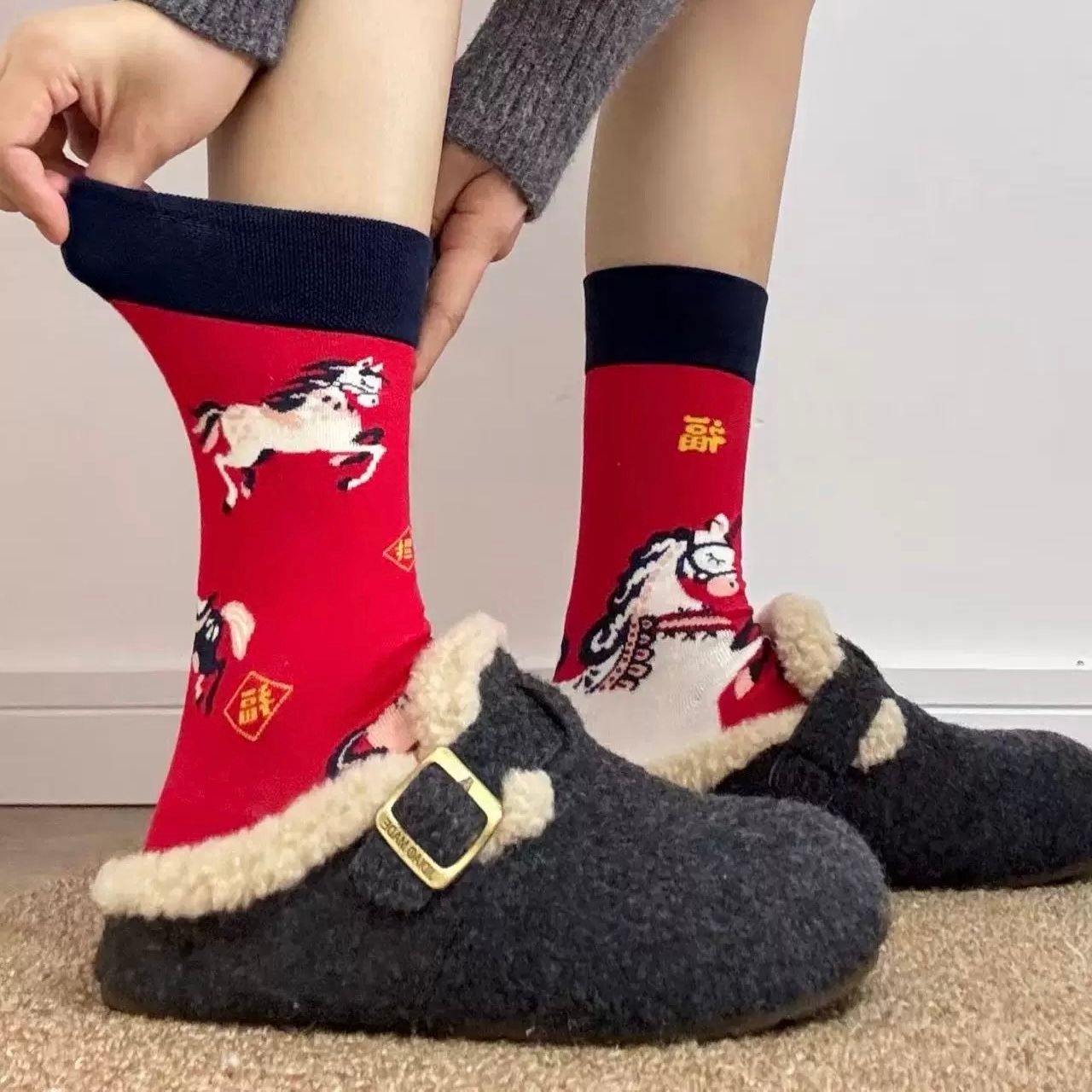 【1点無料】2026年アートプリントデザインソックス｜レディース モード柄ソックスセット