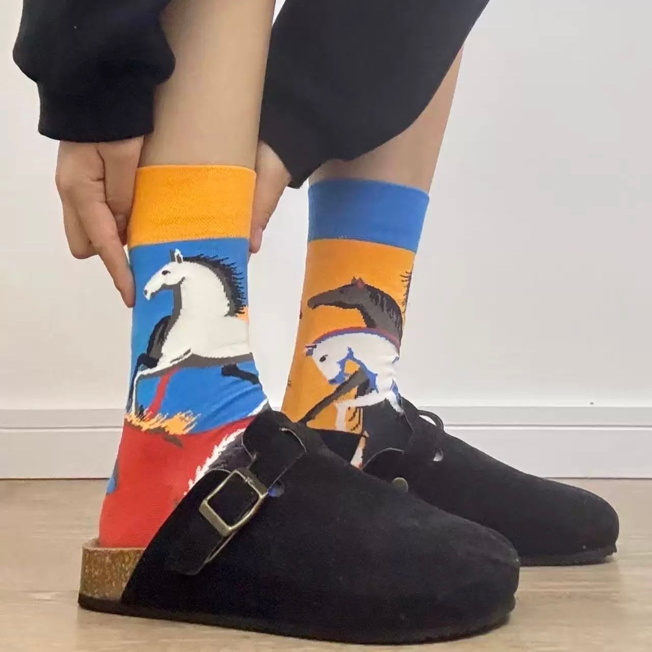 【1点無料】2026年アートプリントデザインソックス｜レディース モード柄ソックスセット