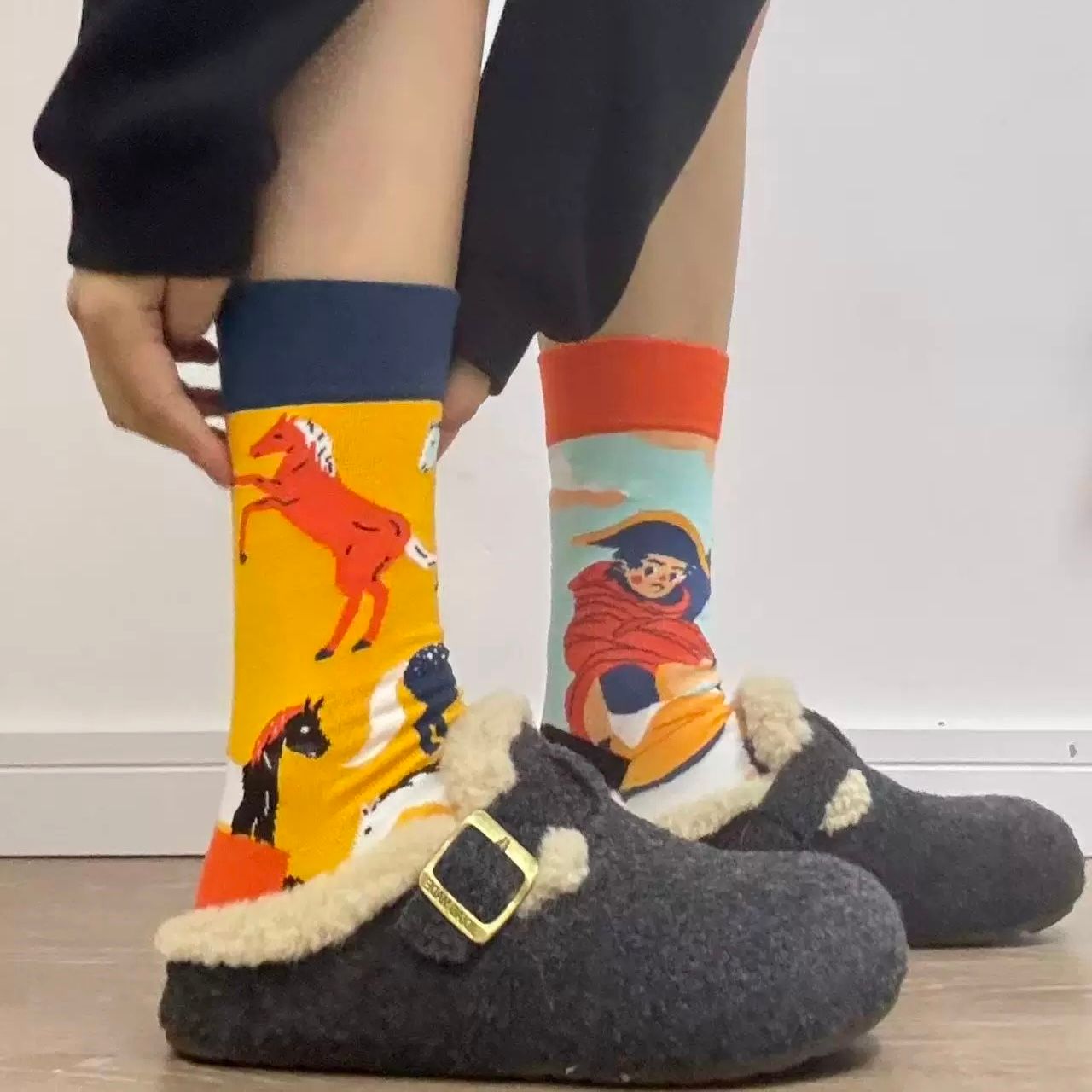 【1点無料】2026年アートプリントデザインソックス｜レディース モード柄ソックスセット