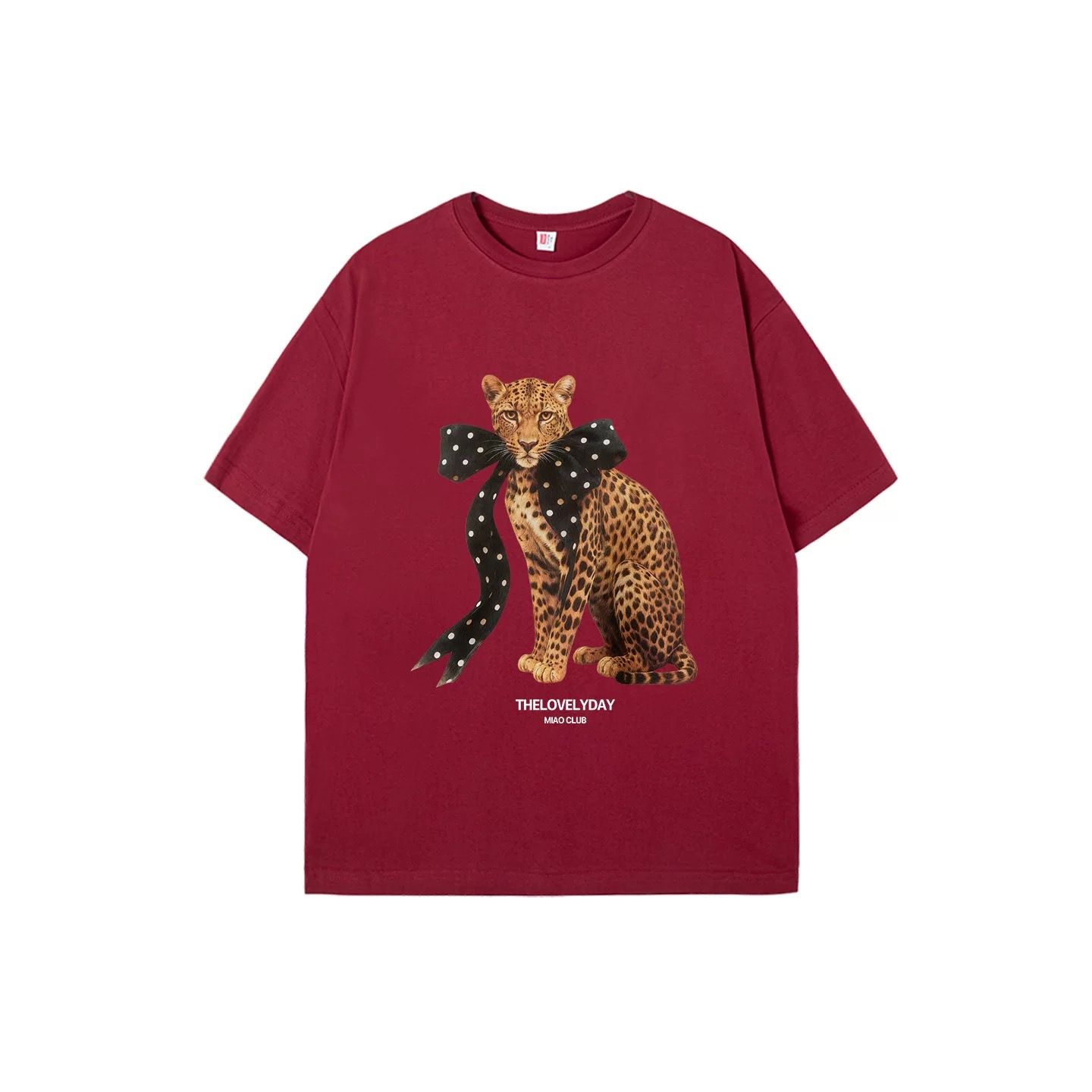 モード系【S〜XL対応】ヒョウプリント ダークカラー半袖Tシャツ