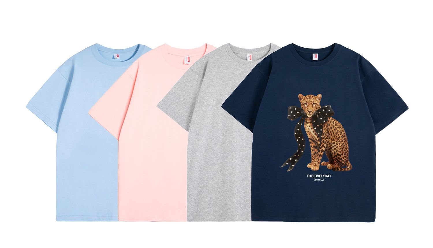 モード系【S〜XL対応】ヒョウプリント ダークカラー半袖Tシャツ