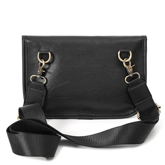 モード系 【ユニセックス】ヴィンテージ調レザーショルダーバッグ｜斜めがけメッセンジャー