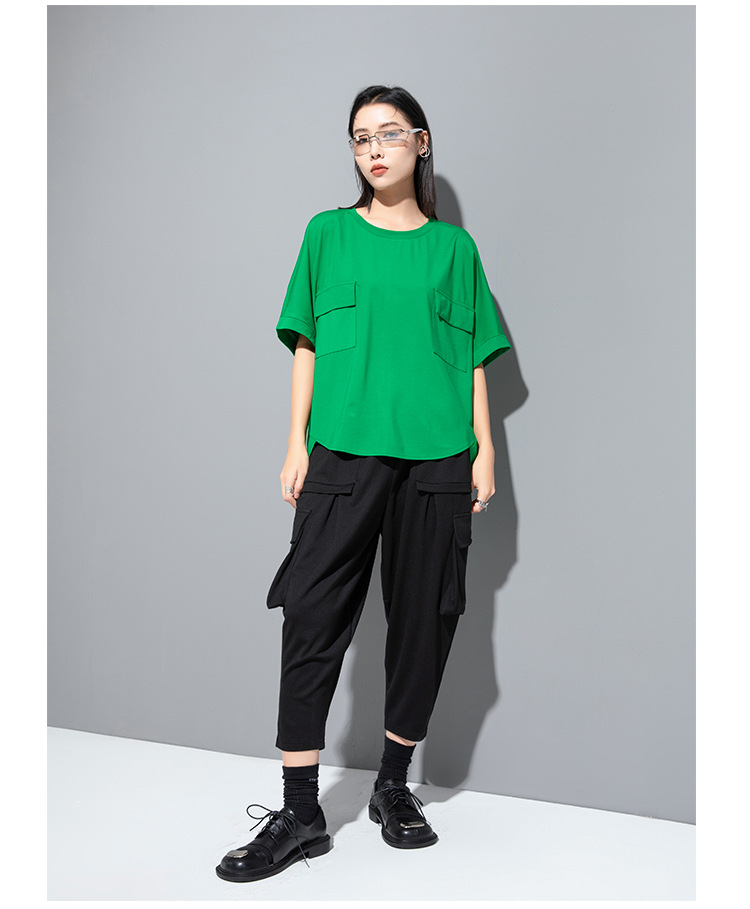 モード系 【3色展開】ワイドシルエット コットンTシャツ｜モード感と着心地を両立した大人の抜け感トップス