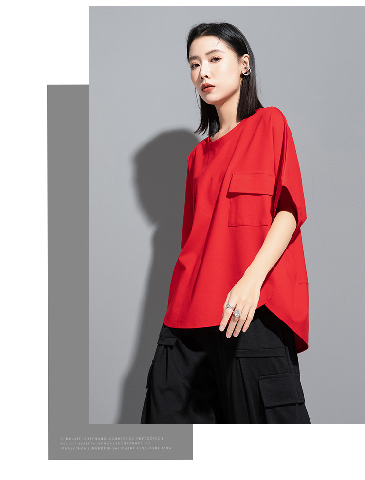 モード系 【3色展開】ワイドシルエット コットンTシャツ｜モード感と着心地を両立した大人の抜け感トップス