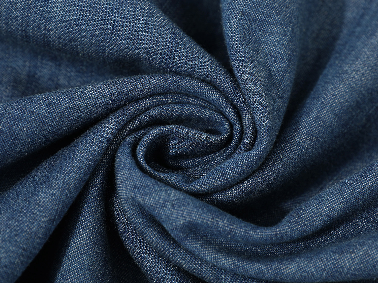 モード系 【S・M展開】リブ切替スカーフデザイン デニムシャツトップス