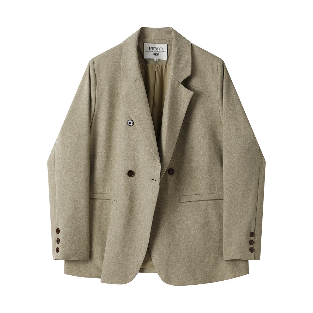 モード系 【M〜3XL対応】ダブルブレスト風 テーラードアウター