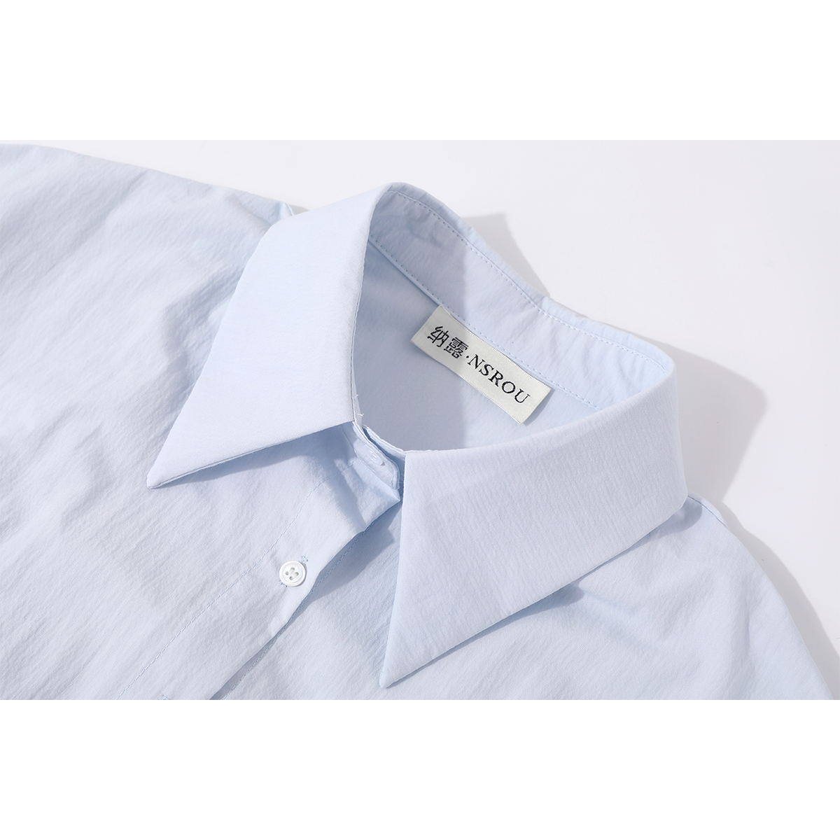 モード系 【レースインナー付き 変形レイヤードシャツアウター（ホワイト／ブラック）】