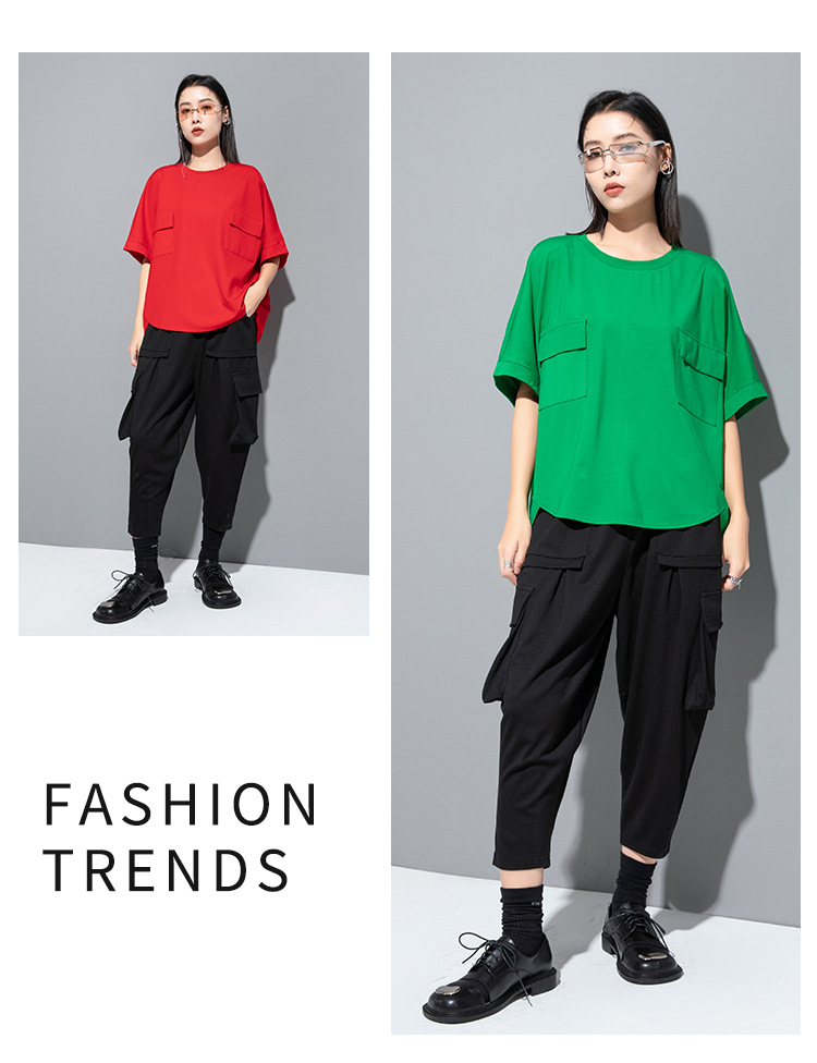 モード系 【3色展開】ワイドシルエット コットンTシャツ｜モード感と着心地を両立した大人の抜け感トップス