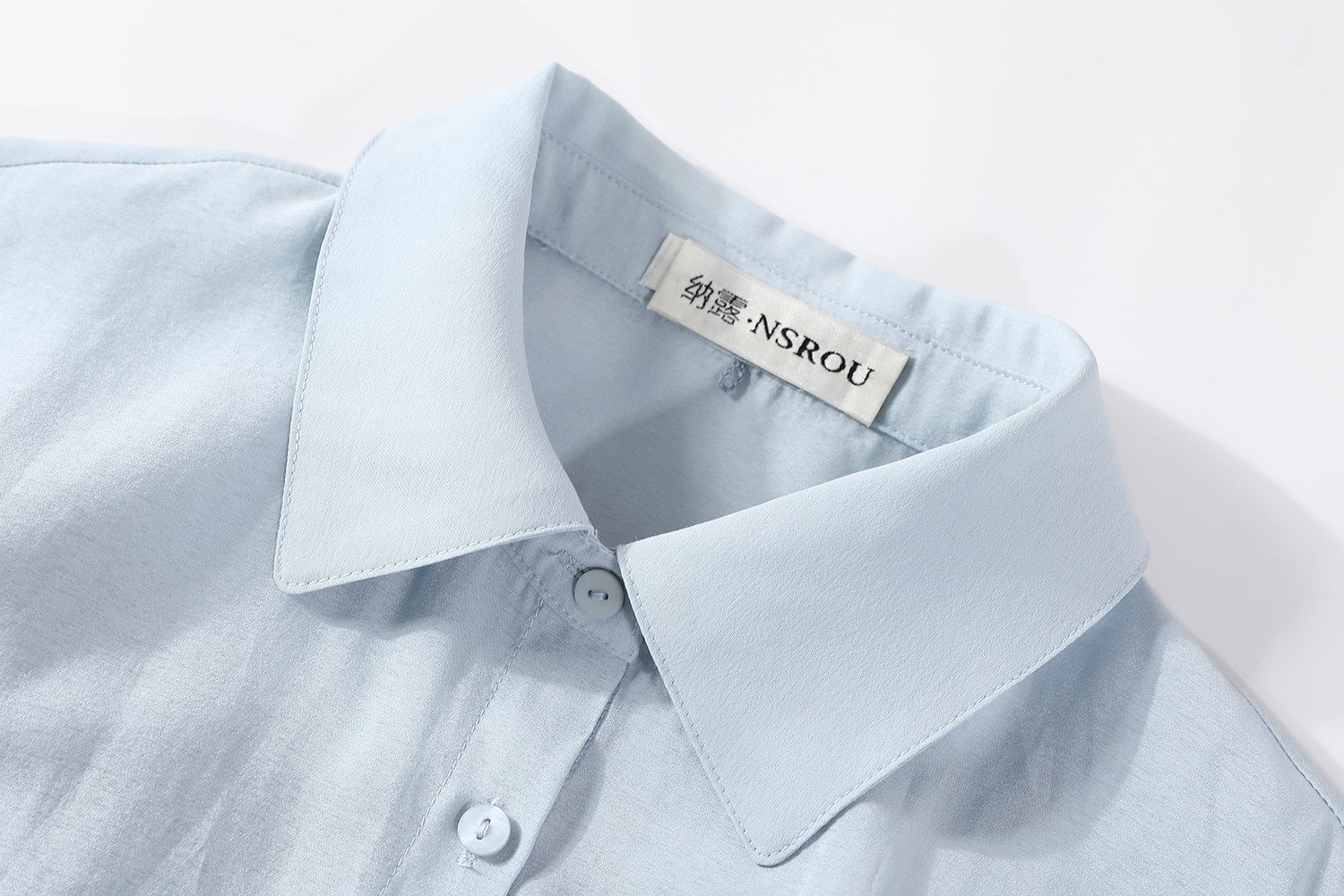 モード系 【フリーサイズ】シアーシャツ×インナー風ドッキング ショートトップス