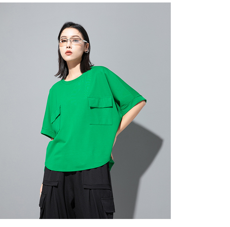 モード系 【3色展開】ワイドシルエット コットンTシャツ｜モード感と着心地を両立した大人の抜け感トップス