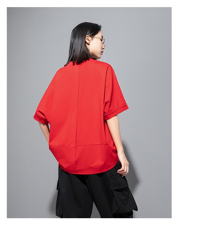 モード系 【3色展開】ワイドシルエット コットンTシャツ｜モード感と着心地を両立した大人の抜け感トップス
