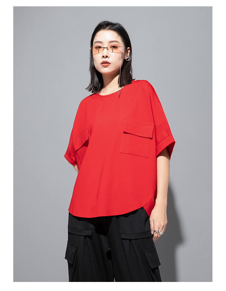モード系 【3色展開】ワイドシルエット コットンTシャツ｜モード感と着心地を両立した大人の抜け感トップス