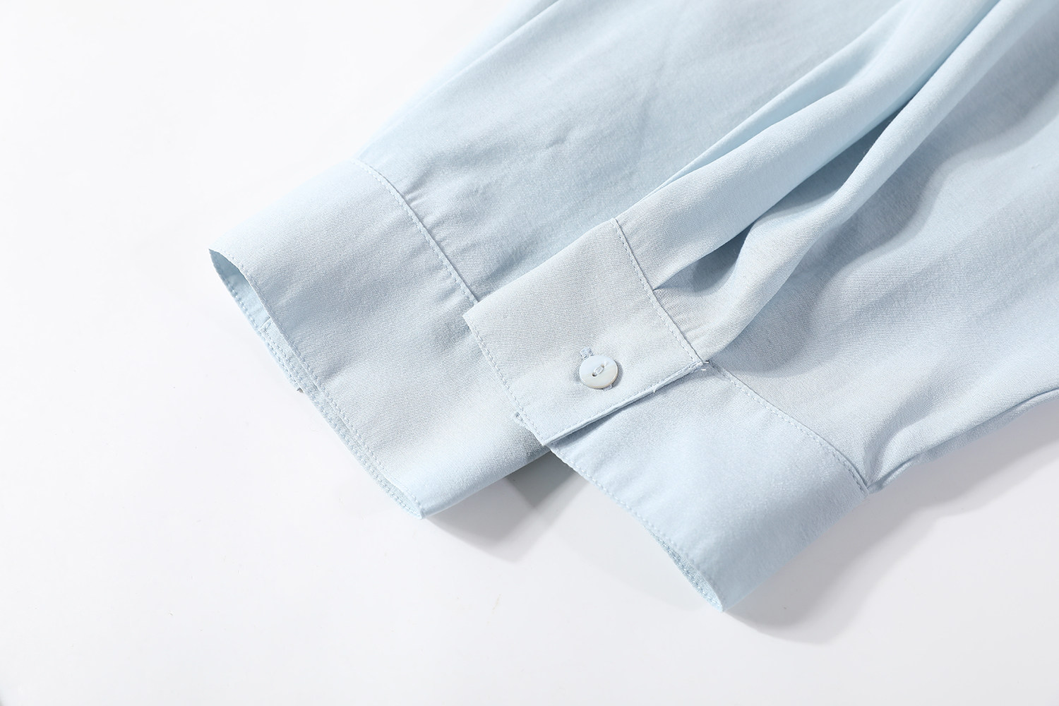 モード系 【フリーサイズ】シアーシャツ×インナー風ドッキング ショートトップス