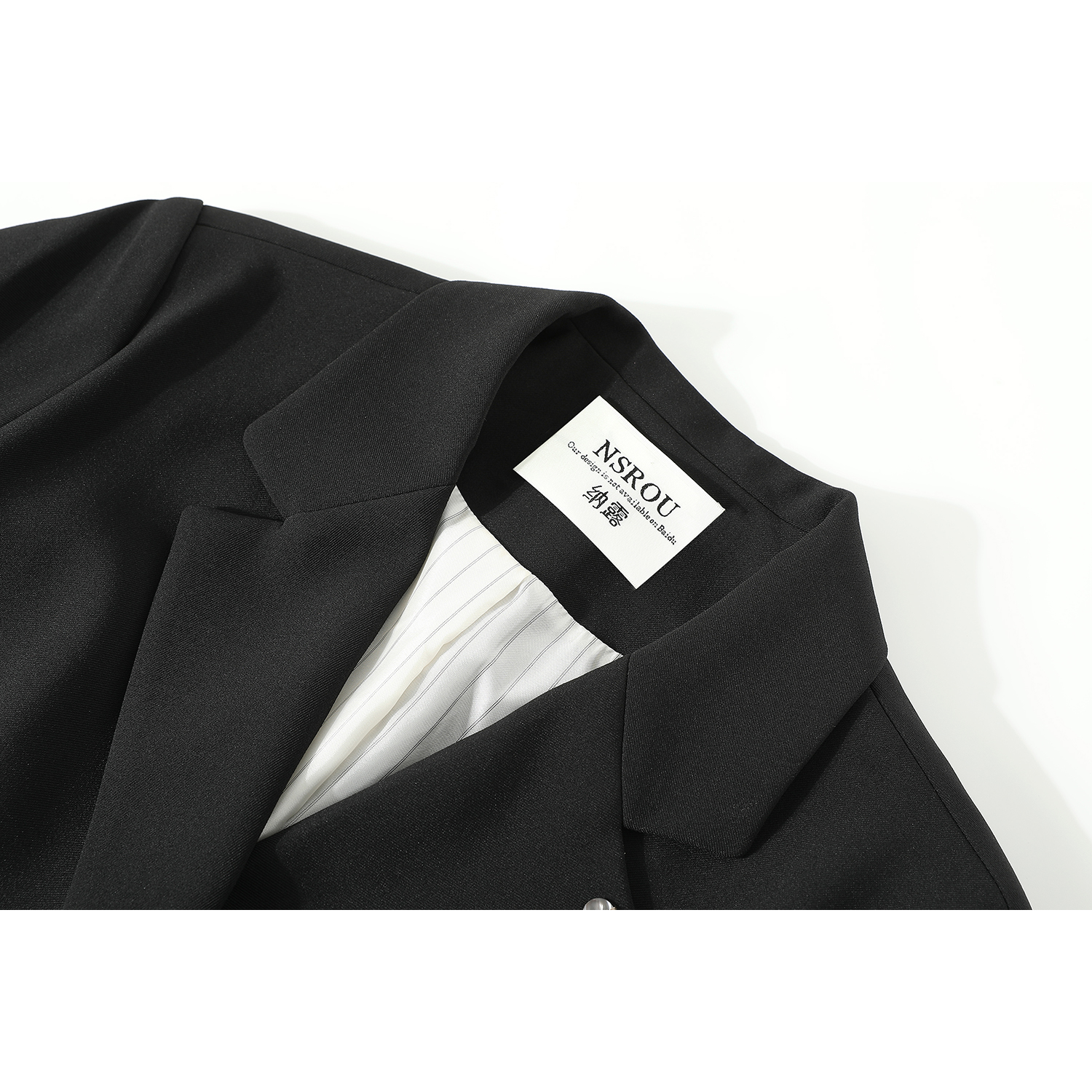 モード系 M〜XL対応】ダブルブレスト テーラードライトジャケット（ブラック／カーキ）