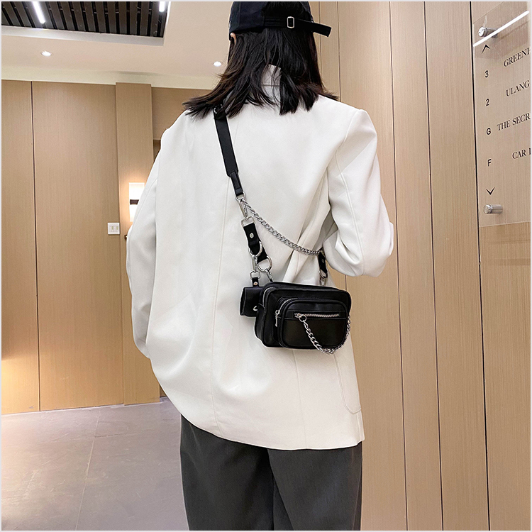モード系 高見えモードなチェーン付き2WAYミニショルダー｜収納力◎で使いやすいミニバッグ