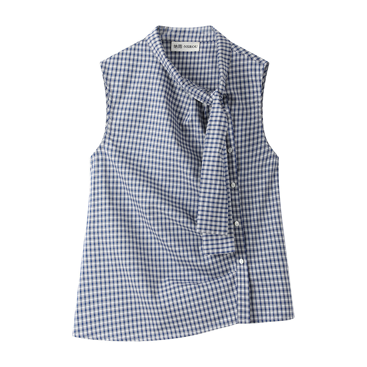 モード系 【M〜L対応】ボウタイデザイン ノースリーブトップス