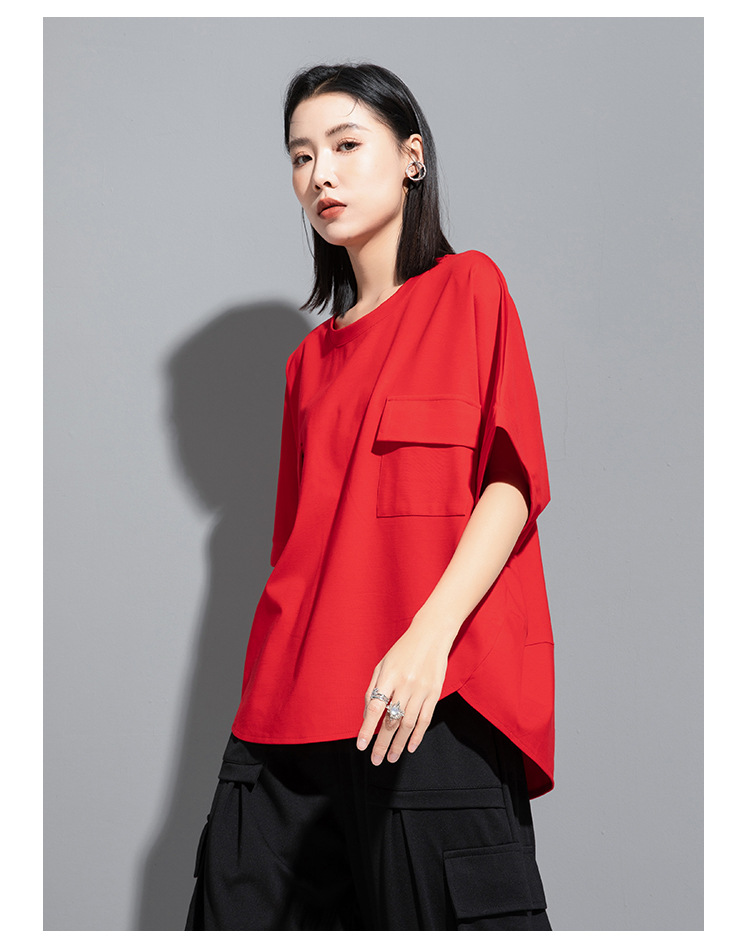 モード系 【3色展開】ワイドシルエット コットンTシャツ｜モード感と着心地を両立した大人の抜け感トップス