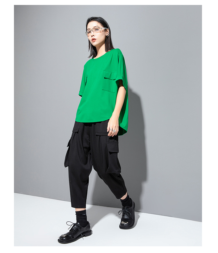 モード系 【3色展開】ワイドシルエット コットンTシャツ｜モード感と着心地を両立した大人の抜け感トップス