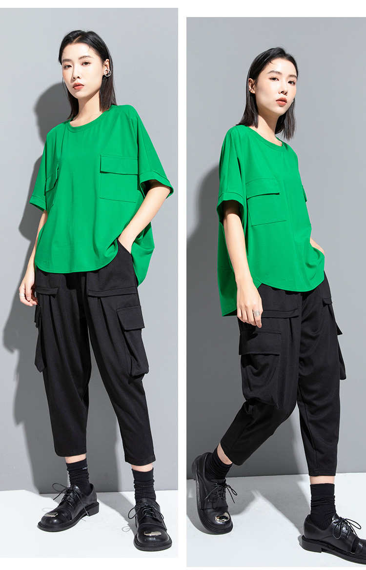 モード系 【3色展開】ワイドシルエット コットンTシャツ｜モード感と着心地を両立した大人の抜け感トップス
