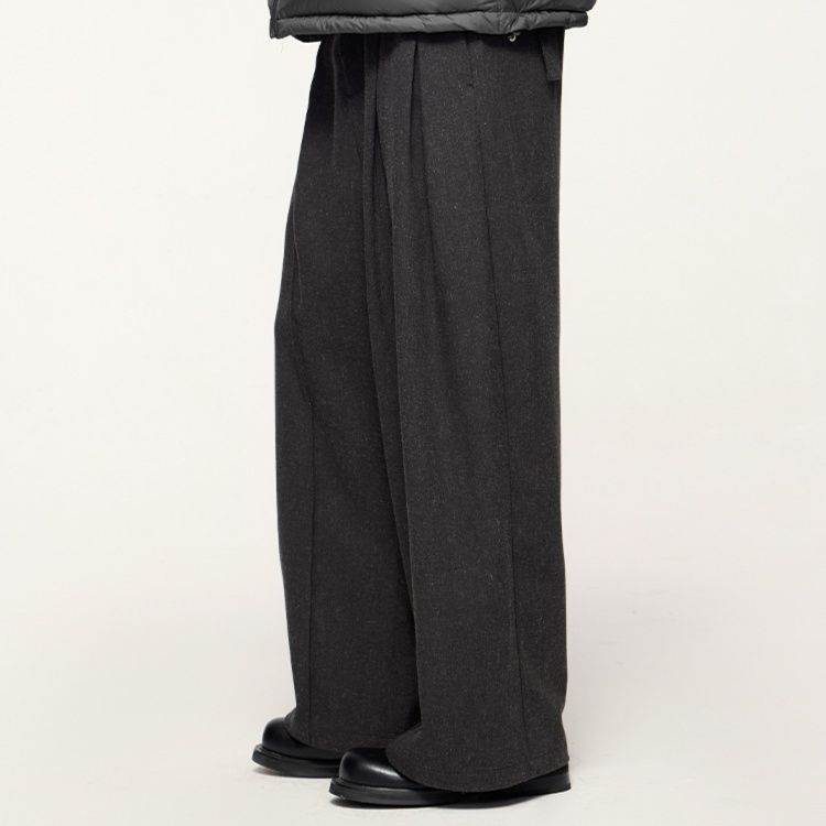 メンズカジュアルスーツ メンズ ワイドパンツ ベルト付き 秋冬 全3色