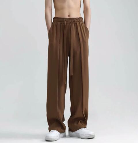 メンズカジュアルスーツ メンズワイドパンツ　ゆったりスラックス