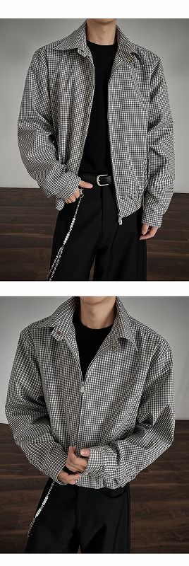 メンズカジュアルスーツ メンズ チェック柄 長袖シャツ カジュアル 秋冬