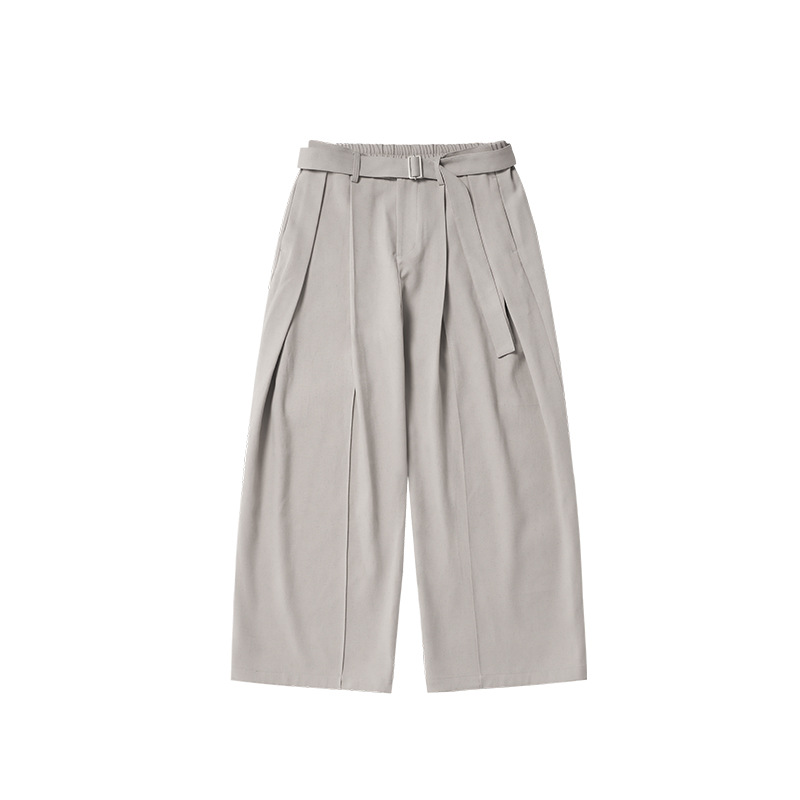 メンズカジュアルスーツ メンズ ワイドパンツ ベルト付き 秋冬 全3色