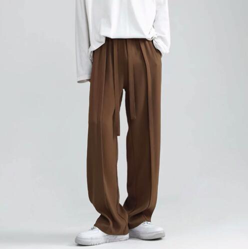 メンズカジュアルスーツ メンズワイドパンツ　ゆったりスラックス